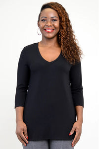 Chandail Jackie, Noir, Bambou