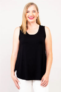 Camisole longue Jazz, Noir, Bambou