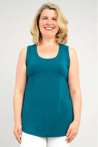 Camisole longue Jazz, Sarcelle, Bambou