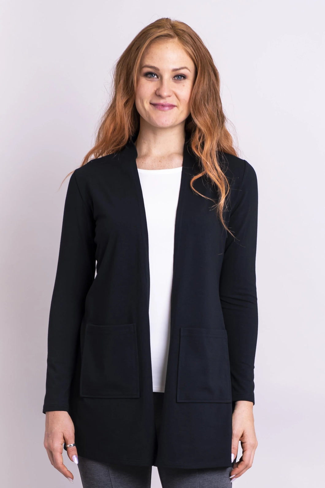 Veste Pauline, Noir, Bambou