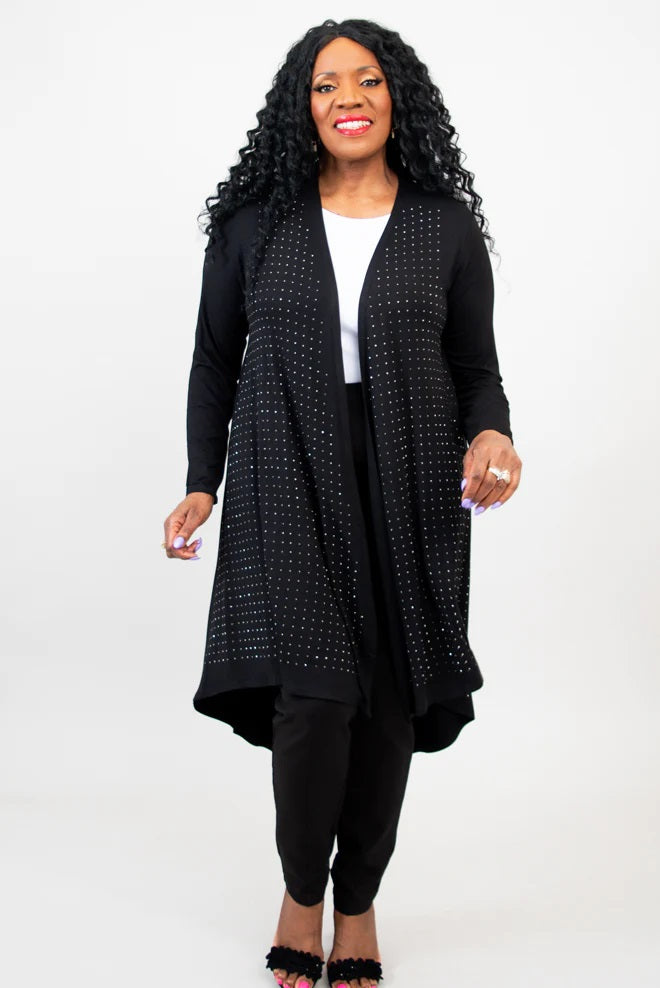 Veste Priscilla, Noir, Bambou