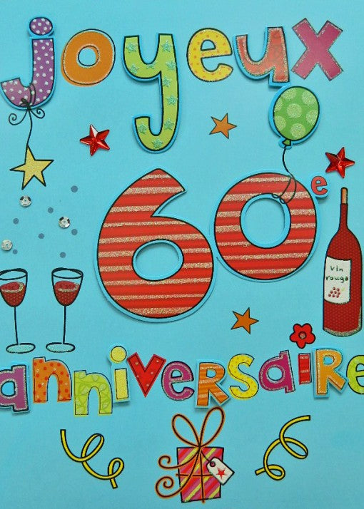 Carte de souhait, Joyeux 60 anniversaire