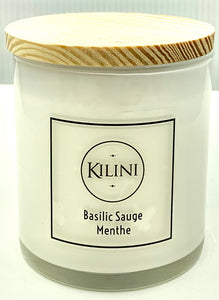 Bougie artisanale Basilic-sauge et menthe