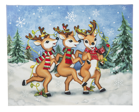 Cadre lumineux Rennes dansants