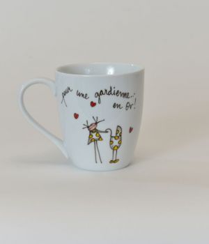Tasse Pour une gardienne en or