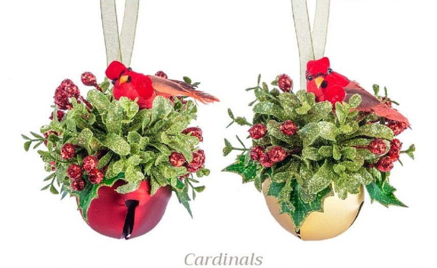 Boule Cardinal  avec grelot de la collection Kissing Krystals