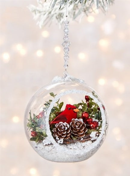 Boule Cardinal de Kissing Krystals